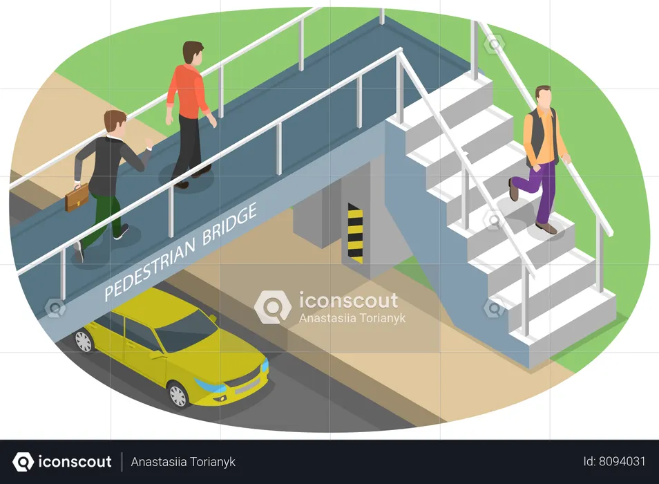 Puente peatonal  Ilustración