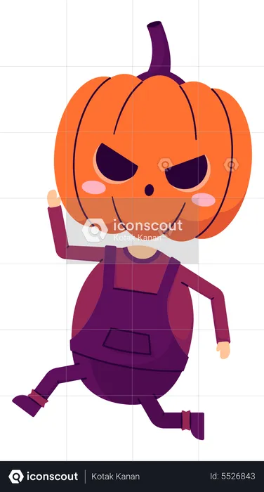 Pumpkin Head  Illustration