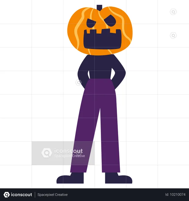 Pumpkin Head  Illustration