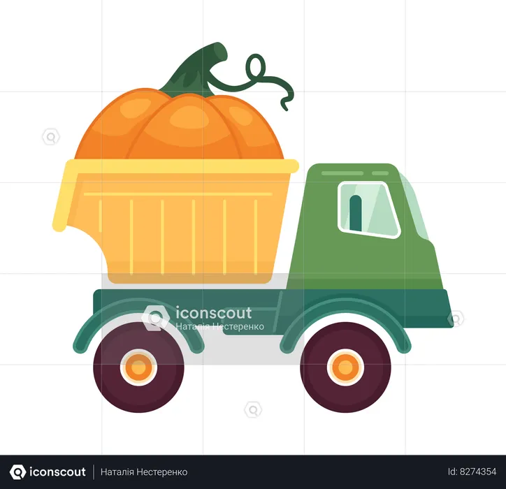 Pumpkin Truck  Illustration