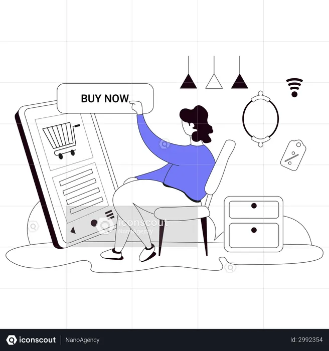 Purchase at Home  Illustration