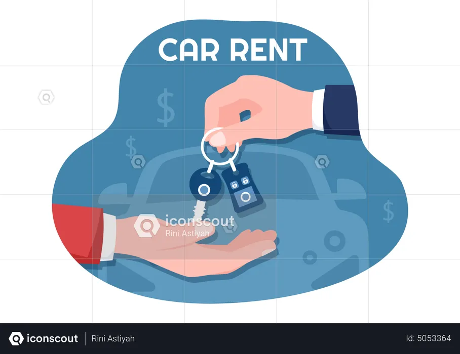 Purchase car on rent  Illustration