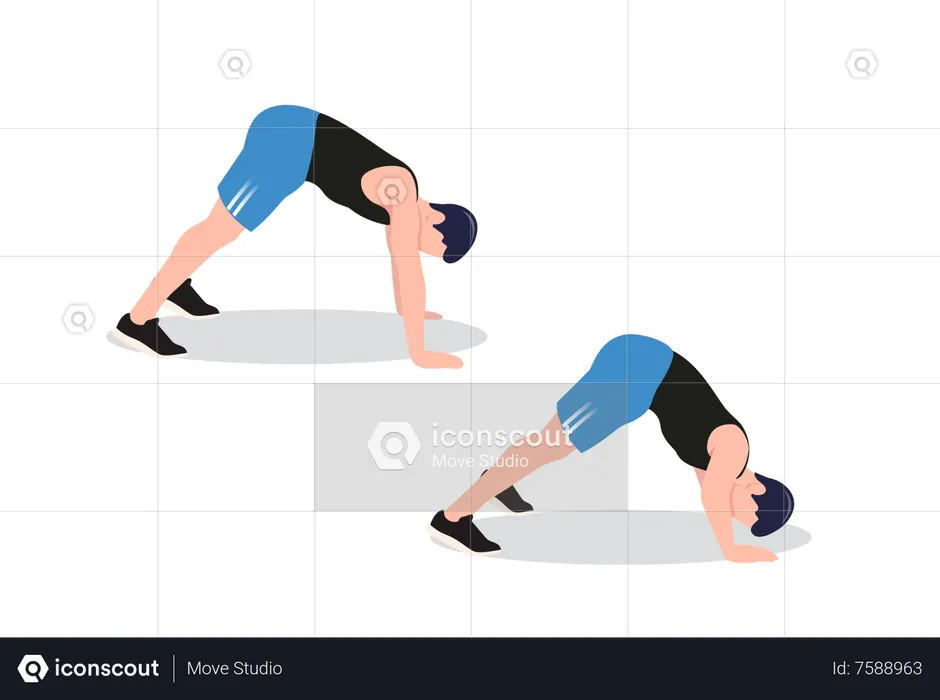 Push-up with a pike  Illustration