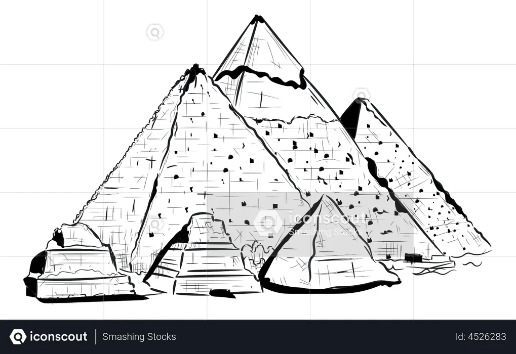 Pyramid Of Giza  Illustration