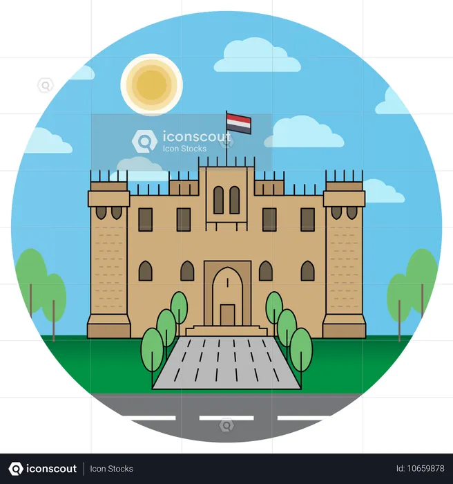 Qaitbay Alexandria Egypt Citadel  Illustration