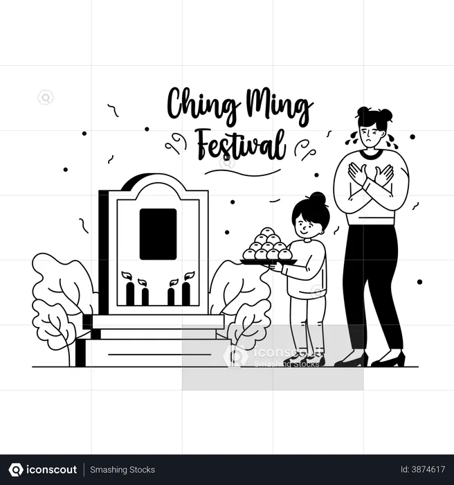 Qingming Offering Festival  Illustration