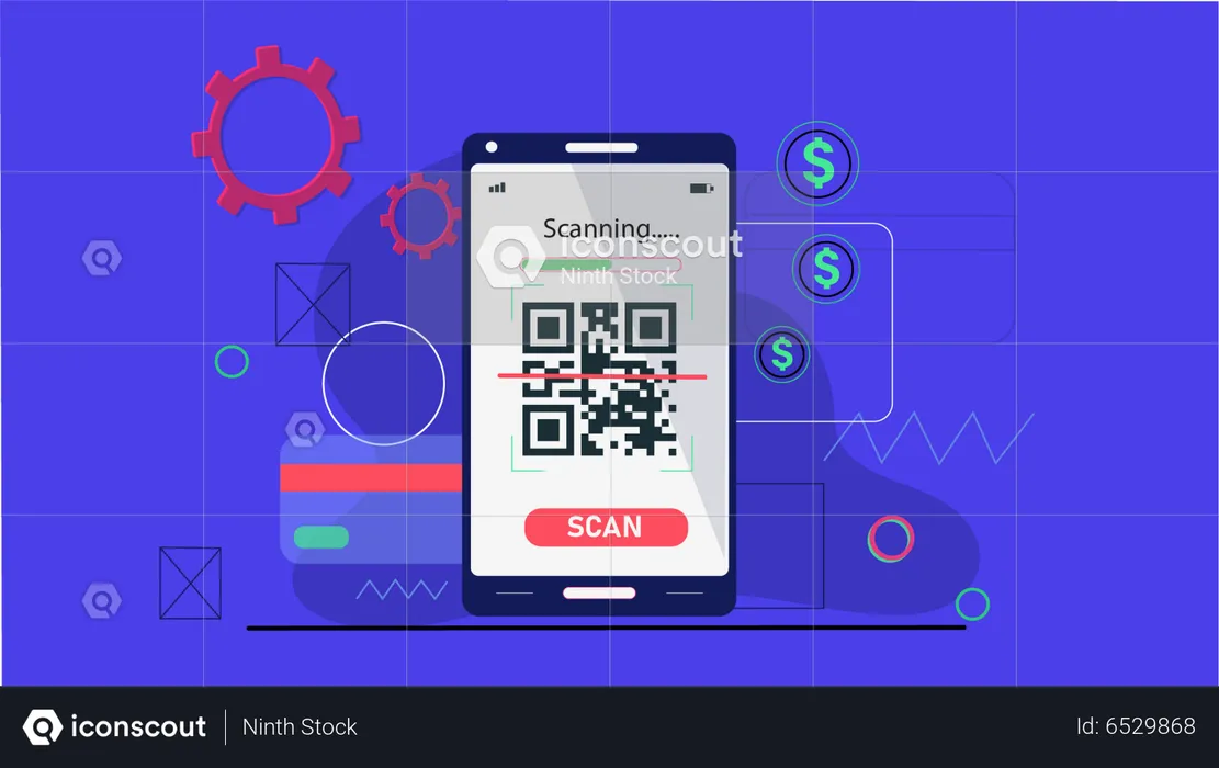 Application de code QR  Illustration