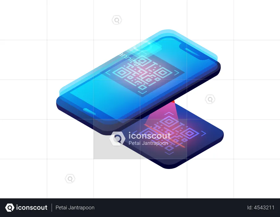 QR Code Payment Illustration - Free Download Business Illustrations