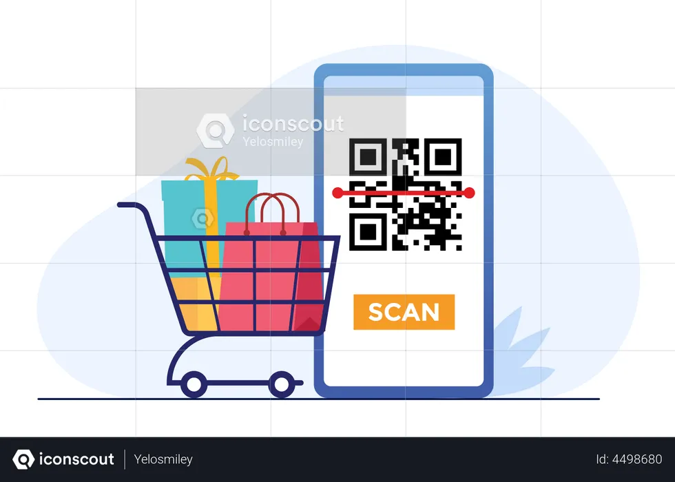 QR Code Scan app  Illustration