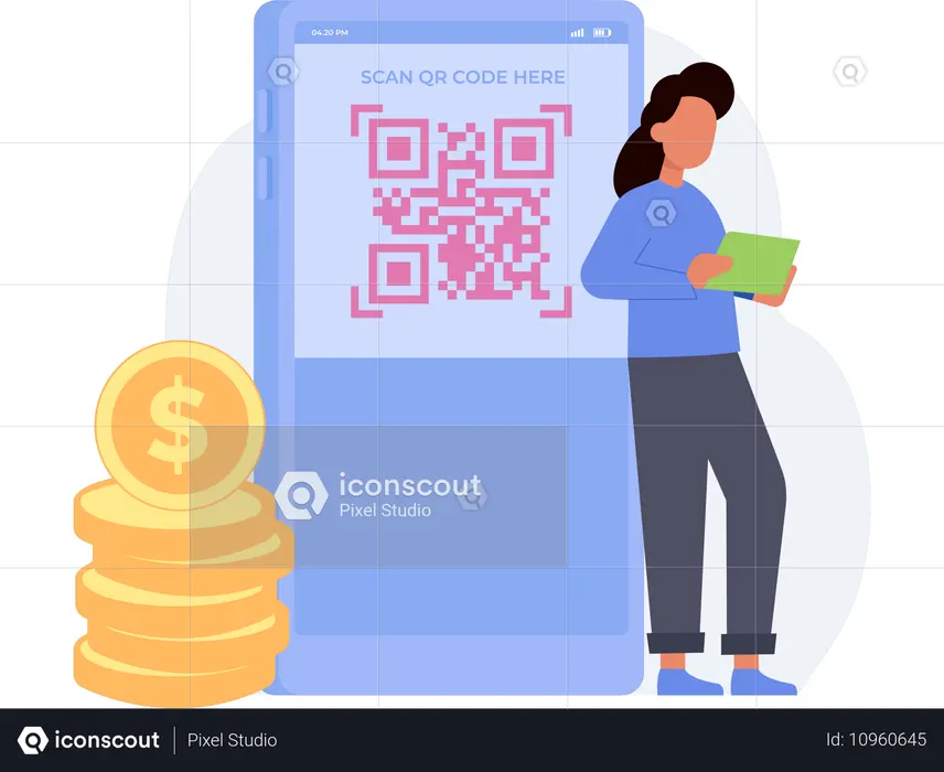 QR-Code scannen  Illustration