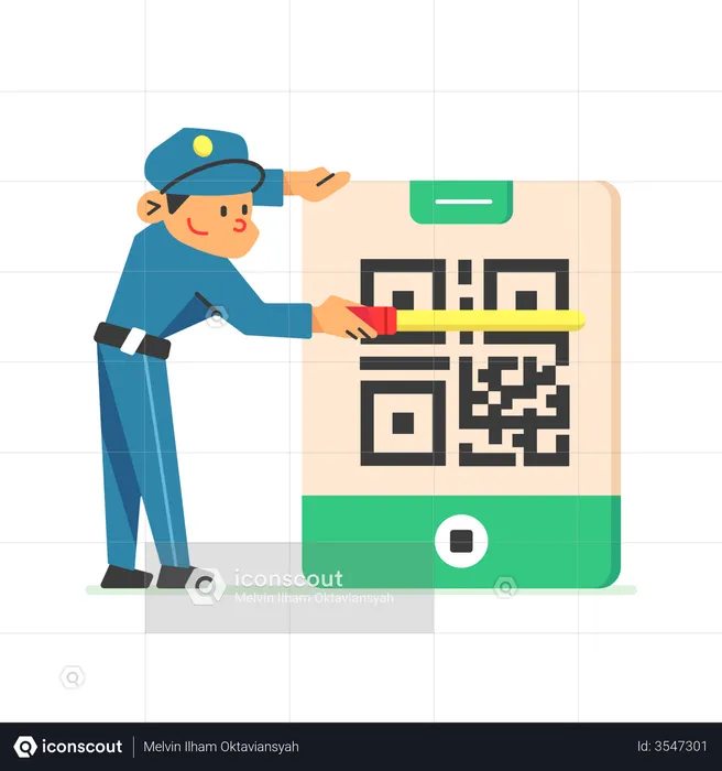 QR code scanner  Illustration