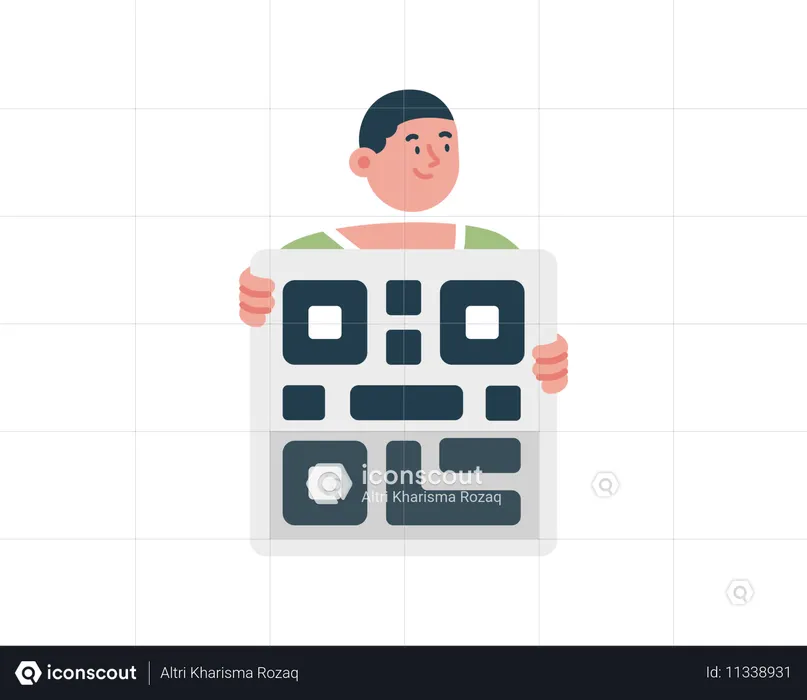 Qr 코드 확인  일러스트레이션