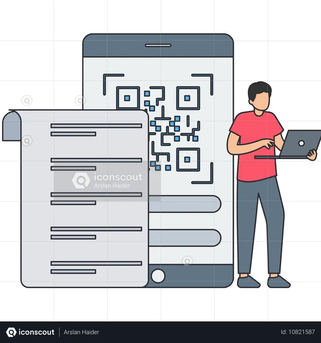 Qr Payment  Illustration