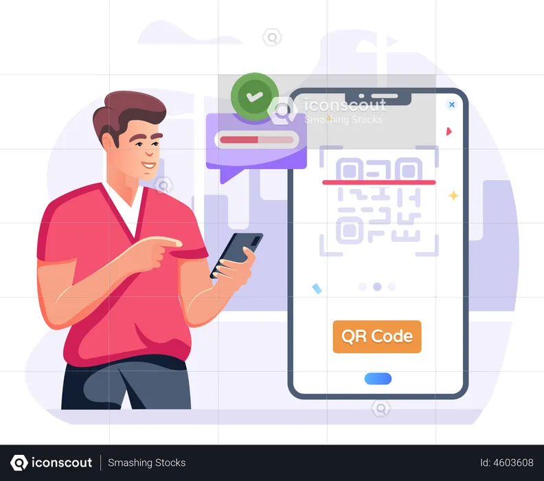 QR Verification  Illustration