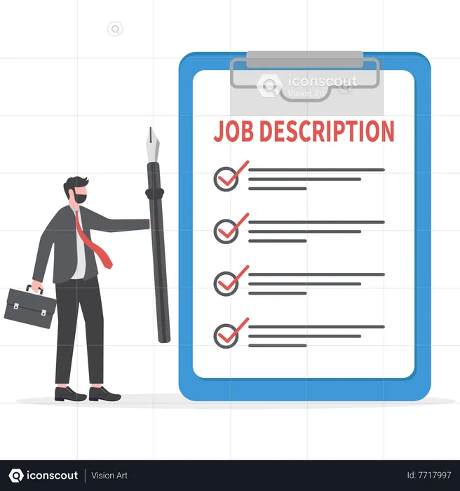 Qualification and requirement for job position  Illustration