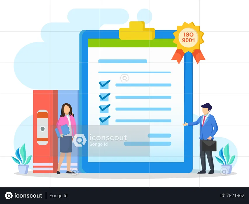 Quality Control With ISO 9001  Illustration