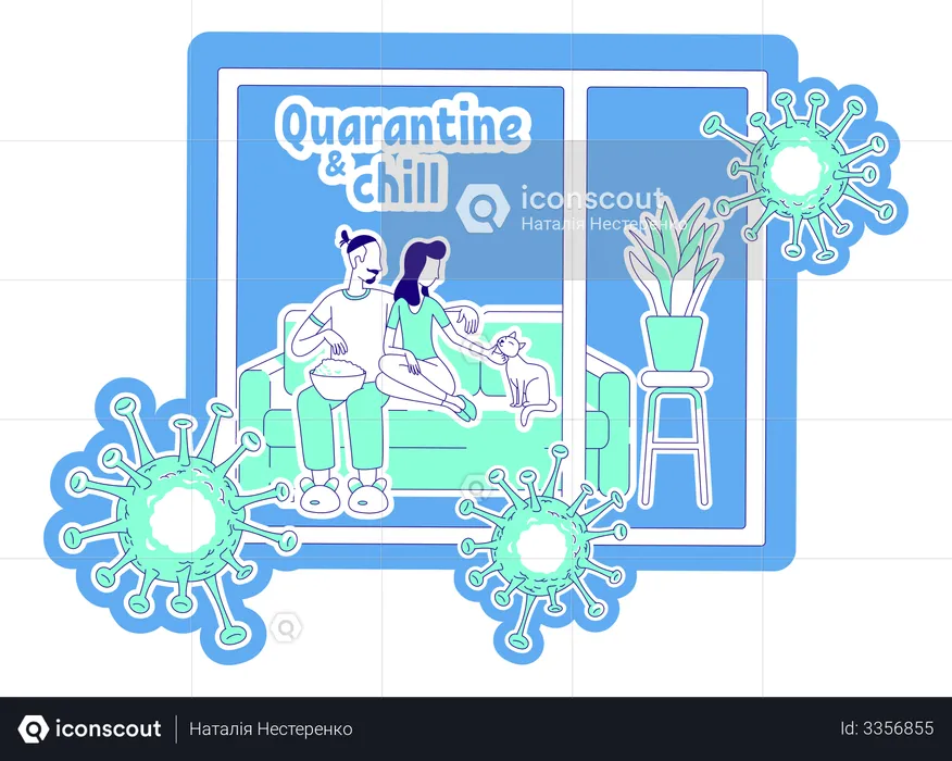 Quarantine and chill  Illustration
