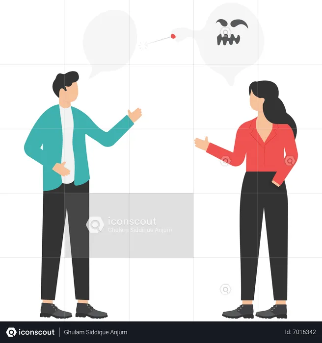 Quarreling people  Illustration