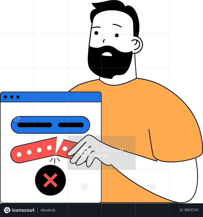 Quebra de senha do site  Ilustração