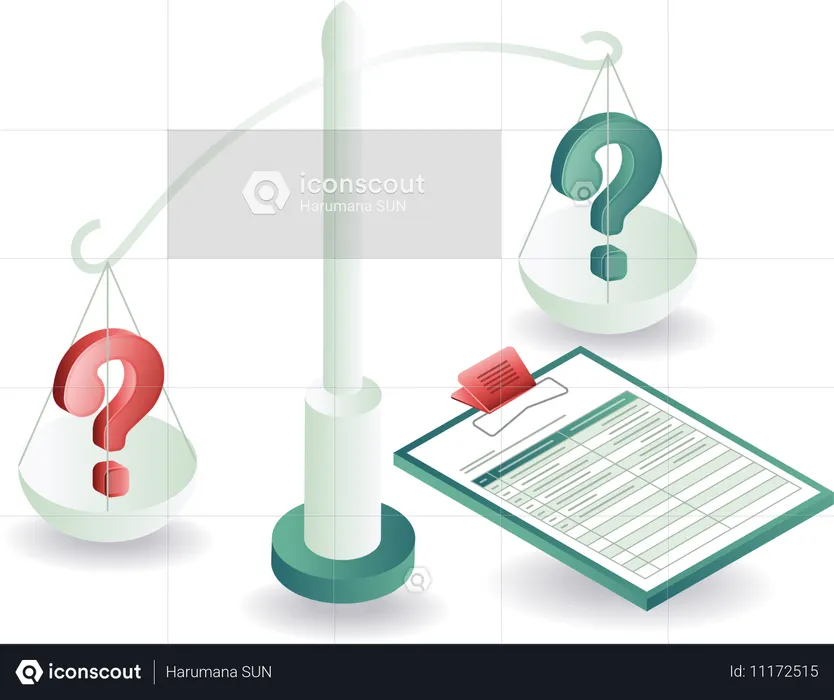 Ley de justicia Questimark  Ilustración