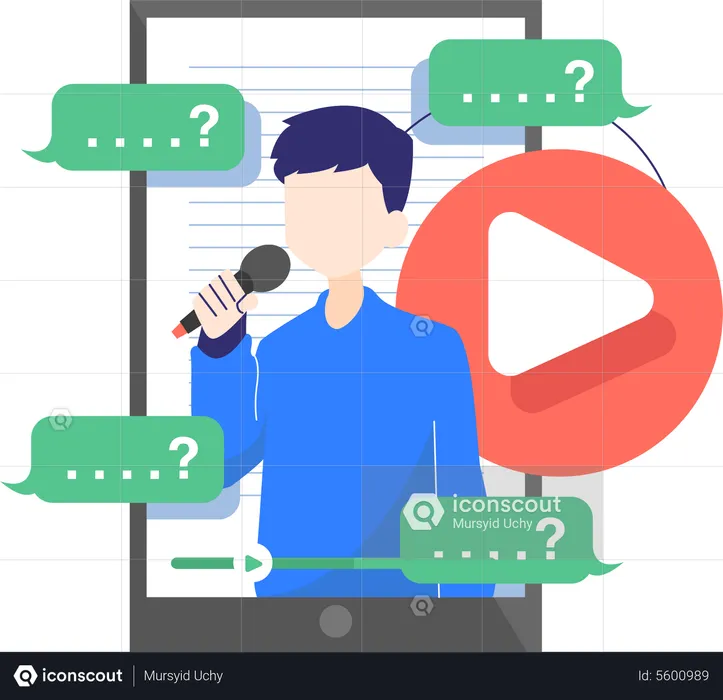 Questions and Answer Video  Illustration