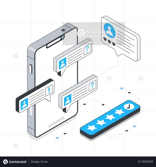 Réponses aux questions en ligne  Illustration