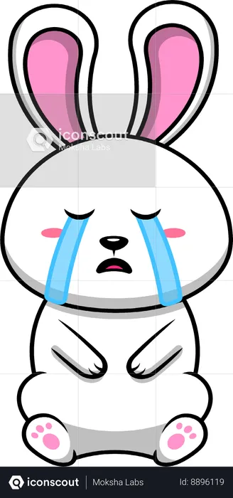 Rabbit Crying  Illustration