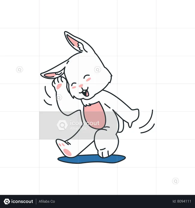 Rabbit in pose  Illustration