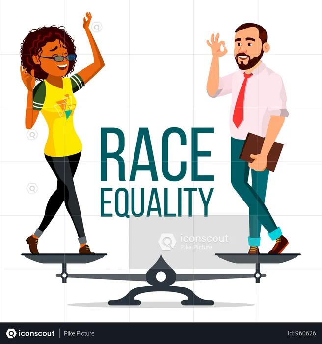 Race Equality Vector  Illustration