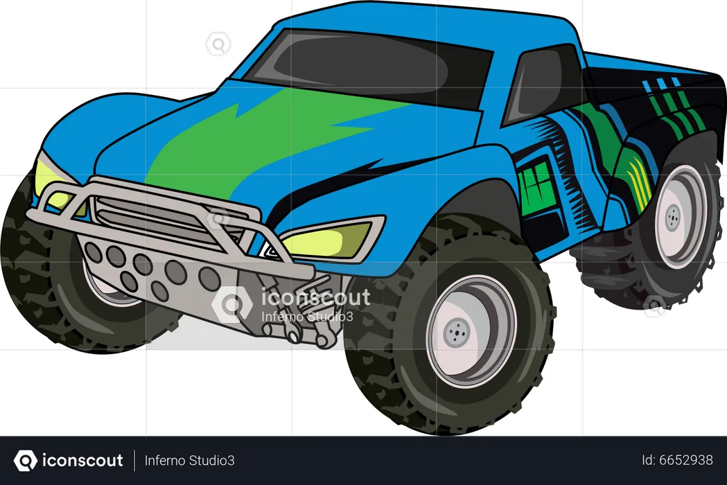 Race monster truck  Illustration