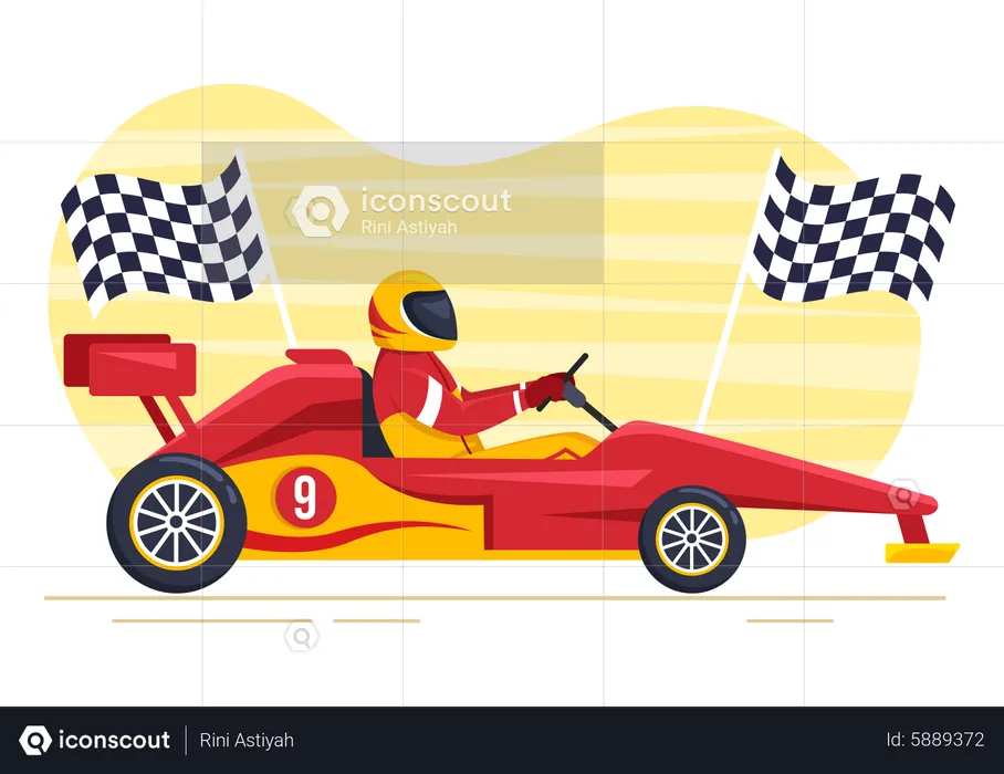Racing Game  Illustration