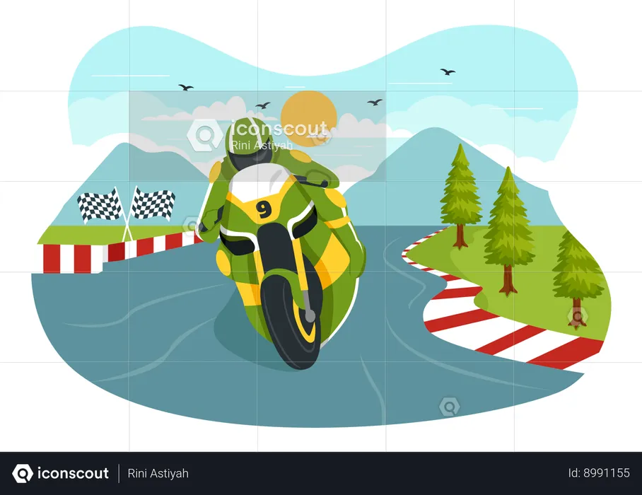 Racing Motosport  Illustration