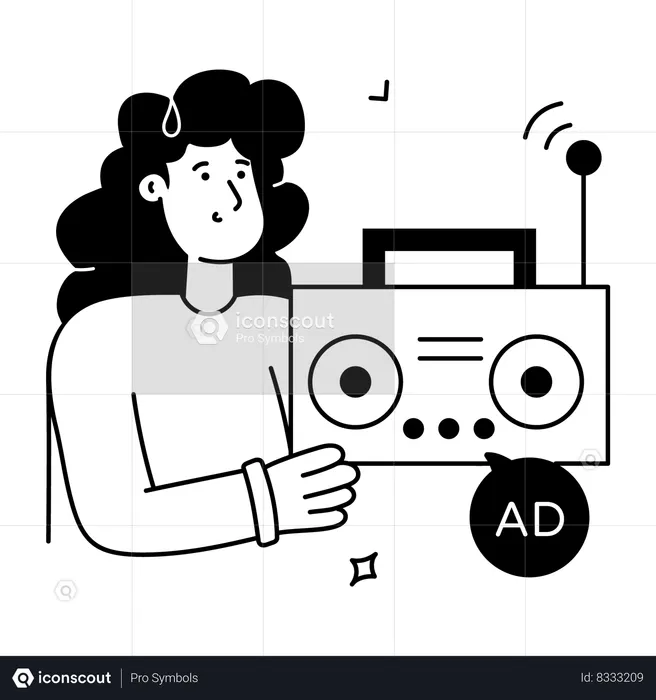 Radio Advertisement  Illustration
