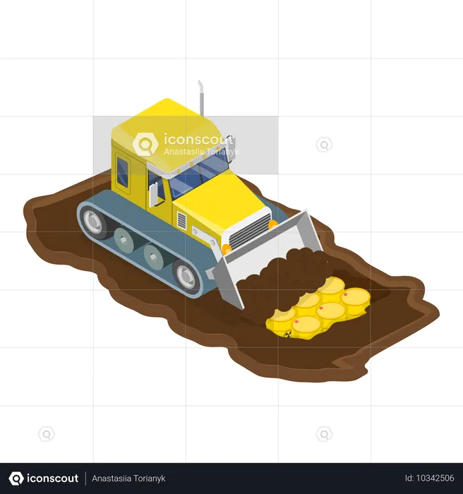 Radioactive Waste management  Illustration