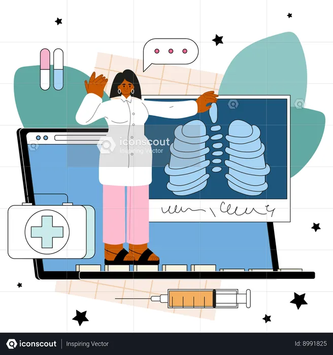 Radiology online service  Illustration