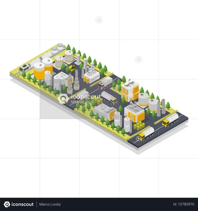 Raffinerie de pétrole  Illustration