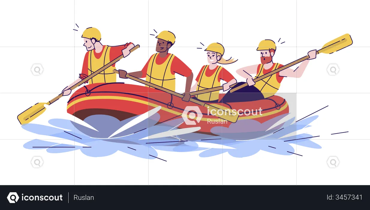 Rafting  Illustration