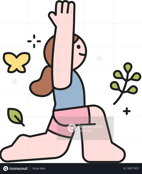 Ragazza che fa yoga  Illustration