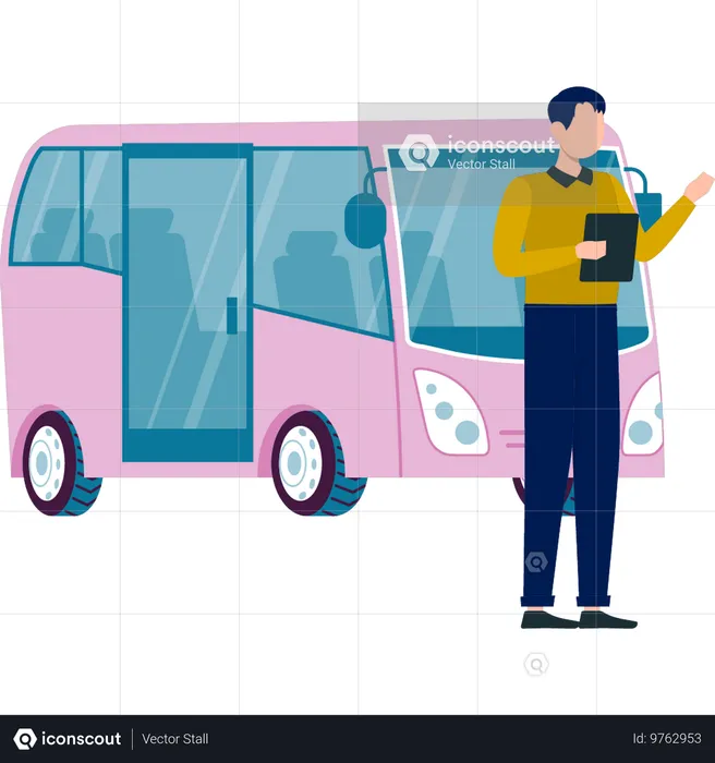 Ragazzo che prenota un taxi online  Illustration