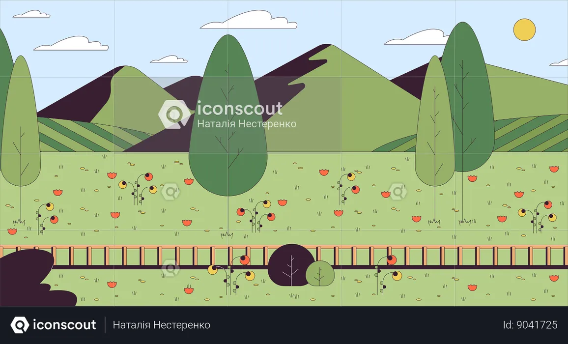 Railroad hill  Illustration