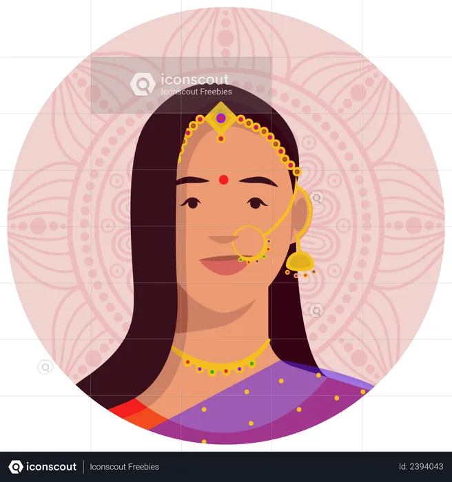 Mujer rajasthani  Ilustración