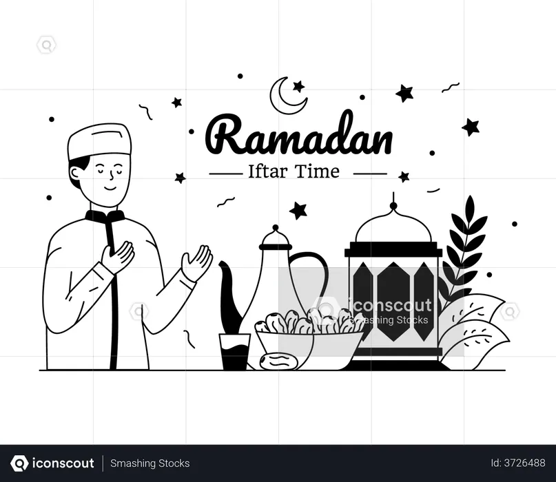 Ramadan Iftar  Illustration