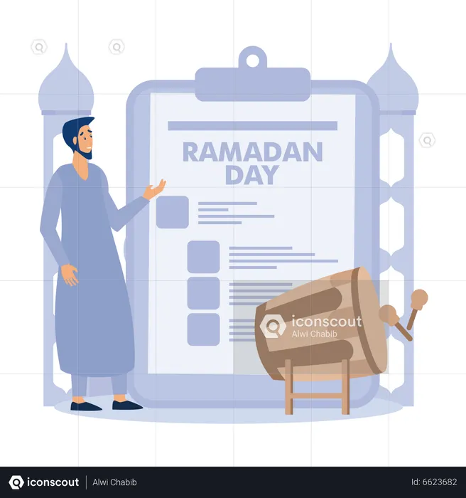 Ramadan Kareem fasting  Illustration