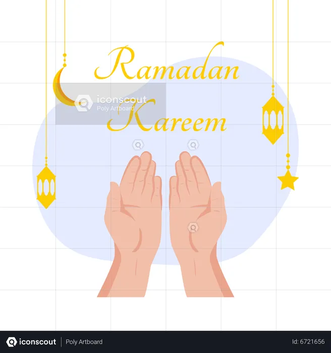 Ramadán Mubarak  Ilustración