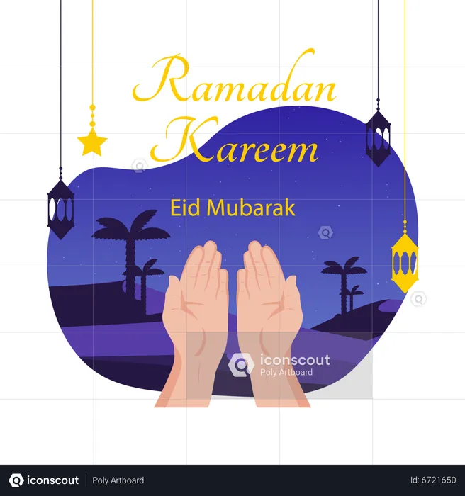 Ramadan Mubarak  Illustration