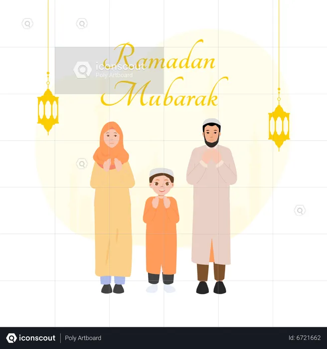 Ramadan Mubarak  Illustration