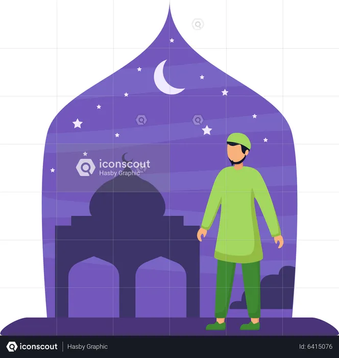 Ramadan Scene  Illustration