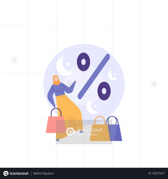 Ramadan Shopping  Illustration