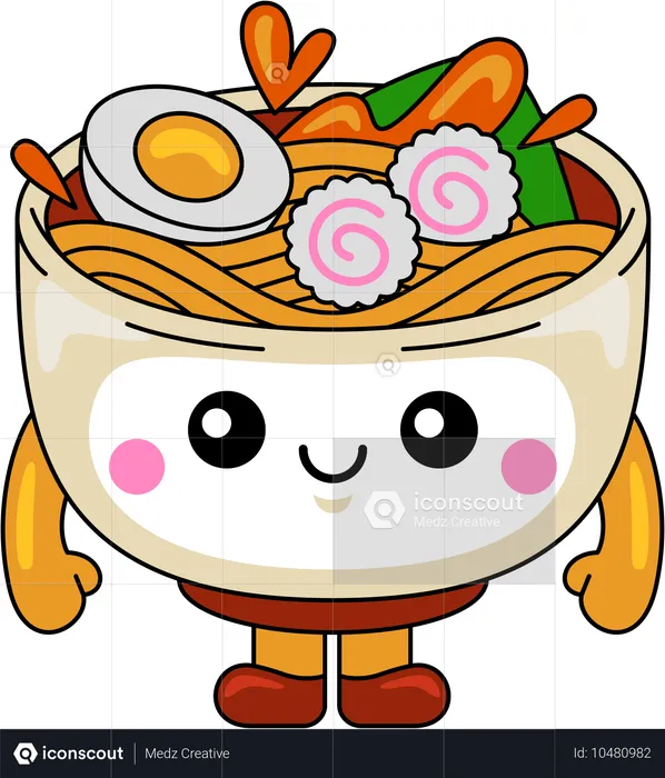 Ramen Mascot Character  Illustration