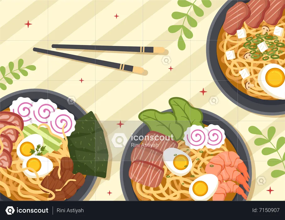 Ramen Noodles  Illustration